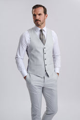 Belmont Silver Men's Three Piece Suit